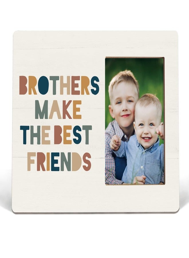 Wheatwin Brother Picture Frame, Brother Gifts, Funny Brother Gifts, Brother Gifts for Christmas, Brother Gifts from Brother Sister, Brother Make the Best Friends Photo Frames 4x6 - Image 1